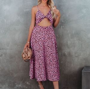 Vici leopard print Cutout dress